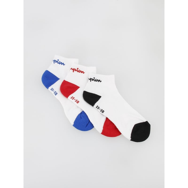 Pack 3 paires de chaussettes quarter calzini blanc - Champion