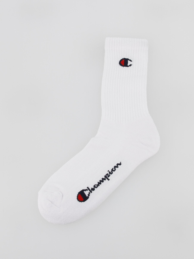 Pack 3 paires de chaussettes crew calzini blanc - Champion