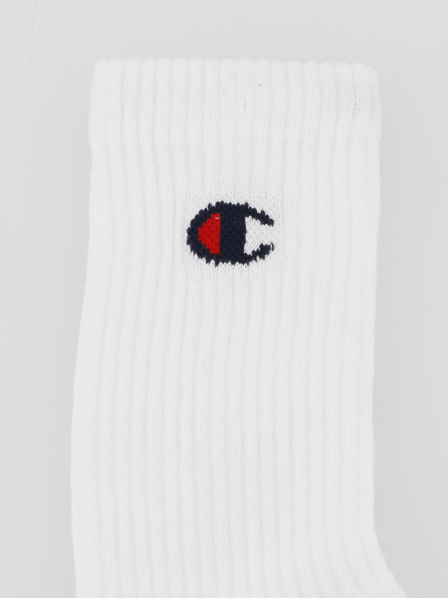 Pack 3 paires de chaussettes crew calzini blanc - Champion