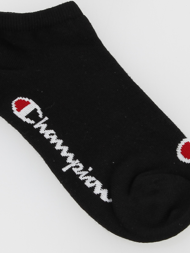 Pack 3 paires de chaussettes basses sneaker noir - Champion