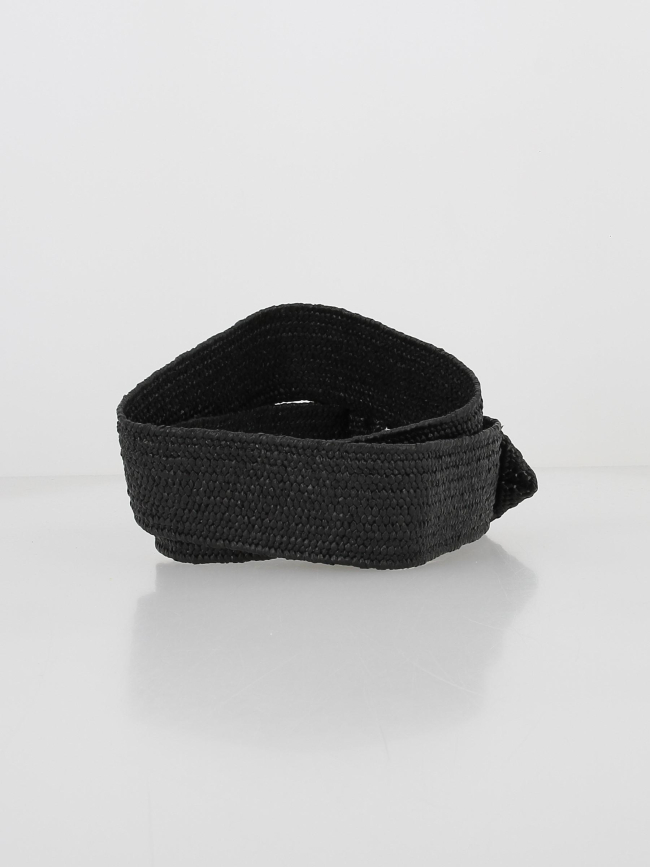 Ceinture raphia fania noir femme - Deeluxe