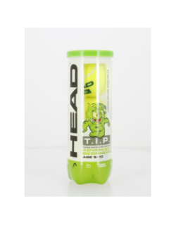 Pack 3 balles de tennis tip green 6dz jaune enfant - Head