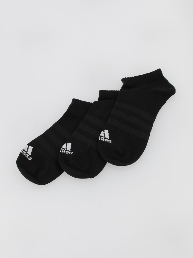 Pack 3 paires de chaussettes basses légères noir - Adidas