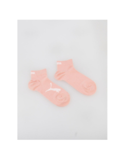 Pack 4 paires de chaussettes quarter coral rose enfant - Puma