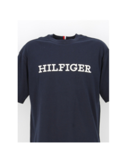 T-shirt monotype logo bleu marine homme - Tommy Hilfiger