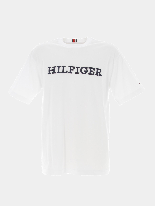 T-shirt monotype logo blanc homme - Tommy Hilfiger