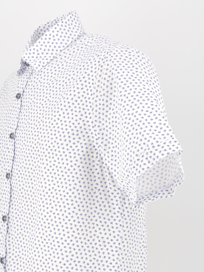 Chemise à fleurs kaito blanc bleu homme - Izac