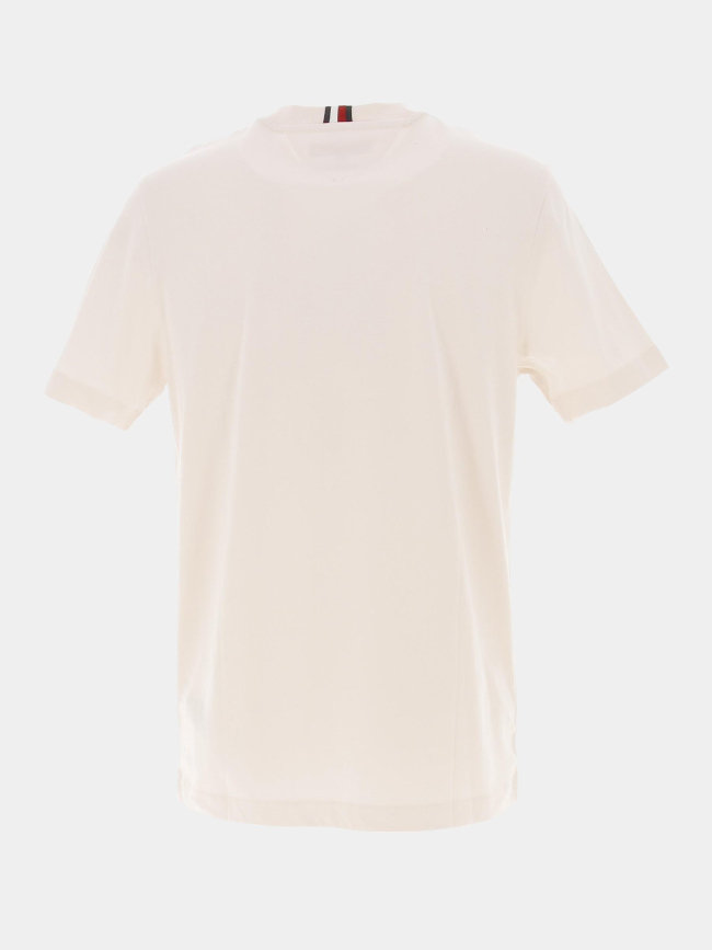 T-shirt petit logo brodé beige écru homme - Tommy Hilfiger