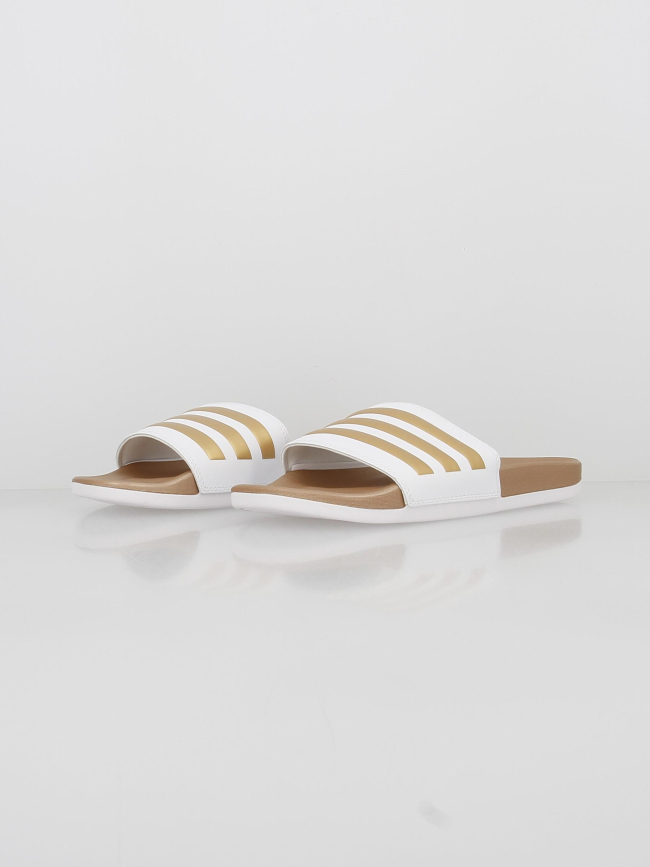 Claquettes adilette comfort doré blanc femme - Adidas