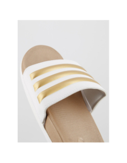 Claquettes adilette comfort doré blanc femme - Adidas