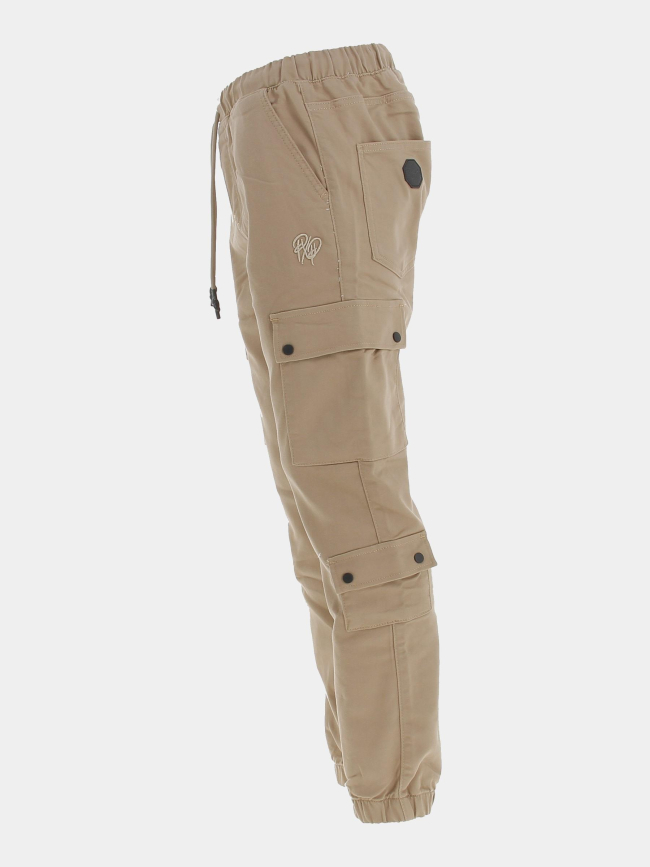 Pantalon cargo resseré beige homme - Project X Paris