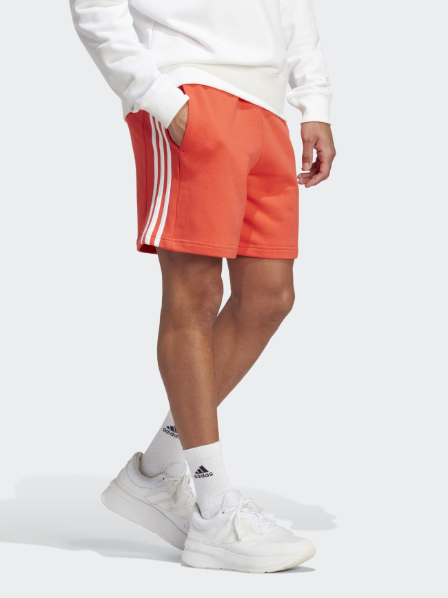 Short jogging 3 stripes rouge homme - Adidas
