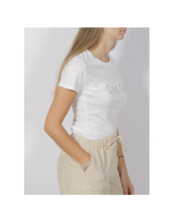 T-shirt sequin strass logo blanc femme - Salsa