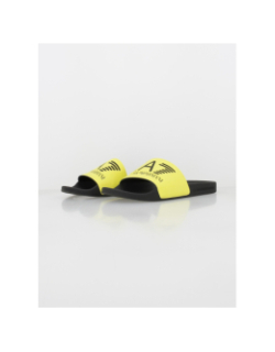 Claquettes beachwear jaune fluo homme - Emporio Armani