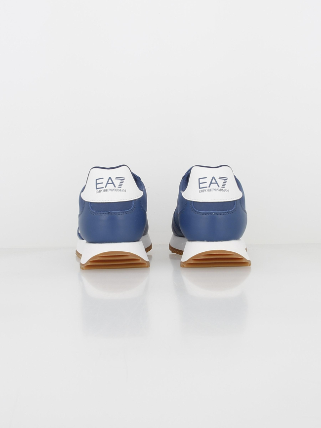Baskets logo rayé blanc bleu homme - Emporio Armani