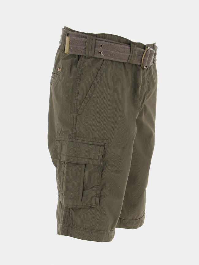 Short cargo rayures sytro 3 kaki homme - Teddy Smith