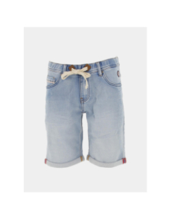 Short en jean stretch délavé bleu homme - Benson & Cherry