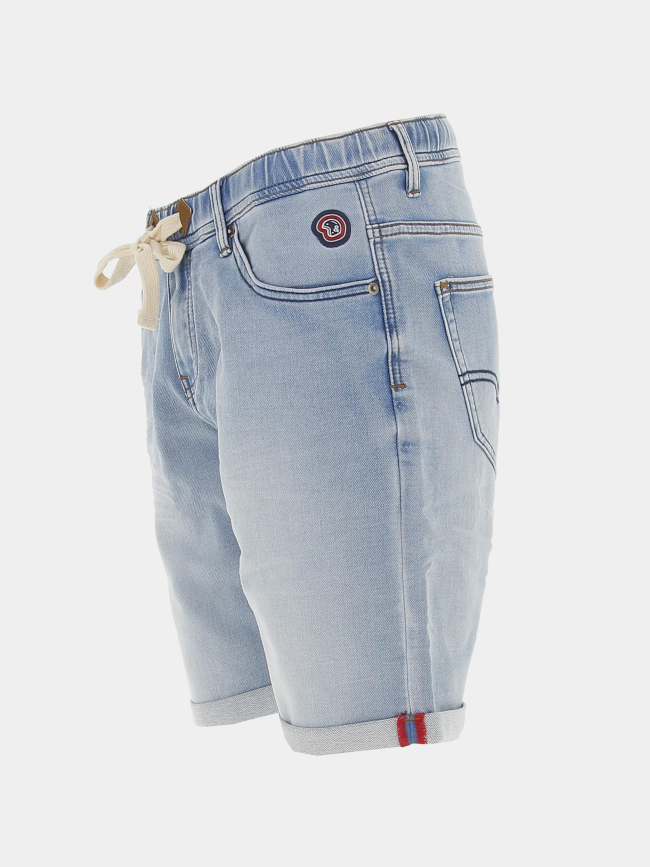 Short en jean stretch délavé bleu homme - Benson & Cherry