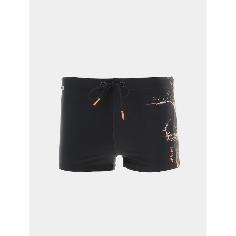 Maillot de bain boxer imprimés paea noir homme - Lemon Bay