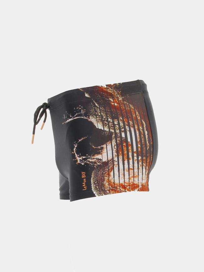 Maillot de bain boxer imprimés paea noir homme - Lemon Bay