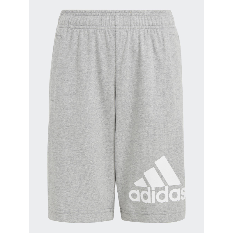 Short jogging big logo gris chiné garçon - Adidas