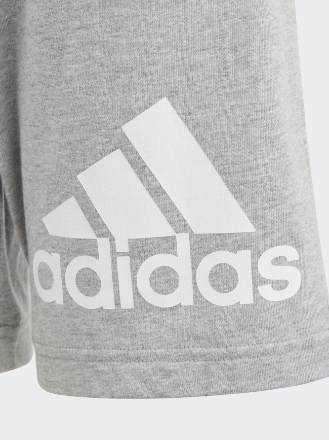 Short jogging big logo gris chiné garçon - Adidas
