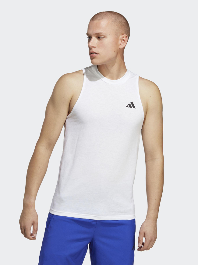 Débardeur de sport training essential blanc homme - Adidas