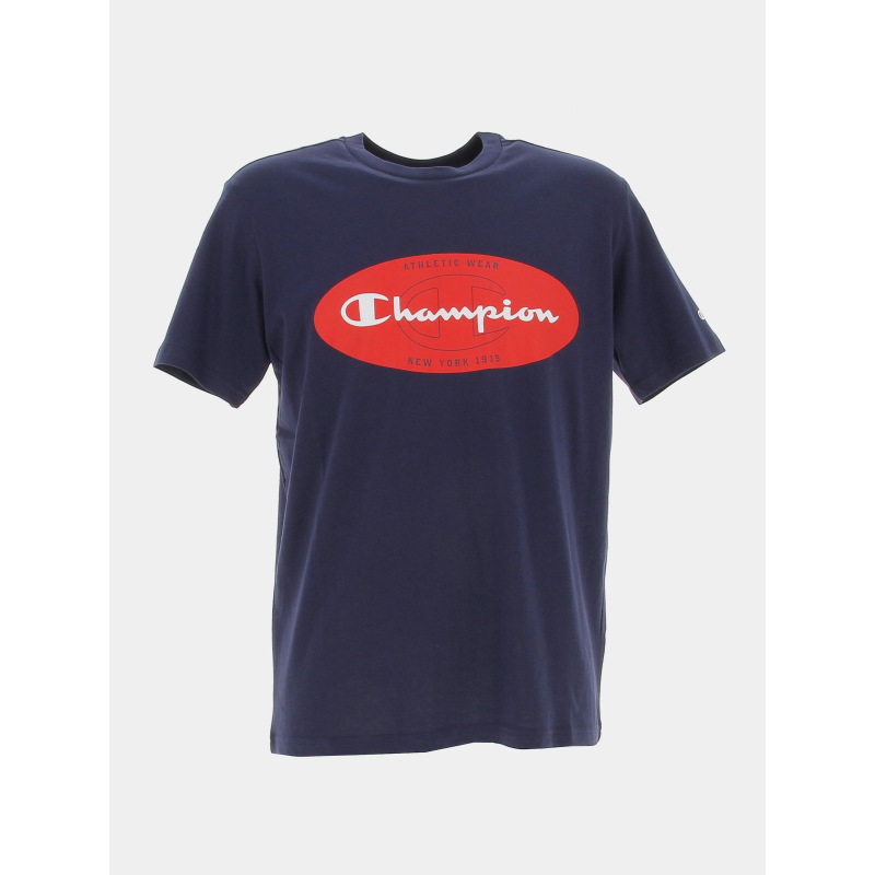 T-shirt crewneck logo bleu marine homme - Champion