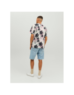 T-shirt palmier tulum rose homme - Jack & Jones