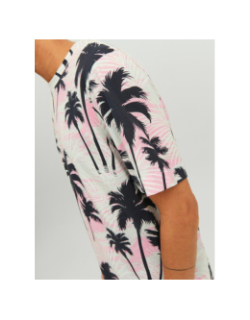 T-shirt palmier tulum rose homme - Jack & Jones