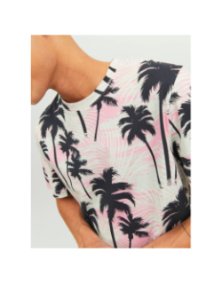 T-shirt palmier tulum rose homme - Jack & Jones