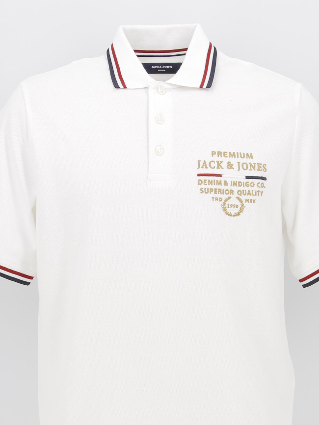 Polo premium lucas blanc homme - Jack & Jones