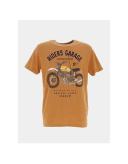 T-shirt riders garage marron camel homme - Rms 26
