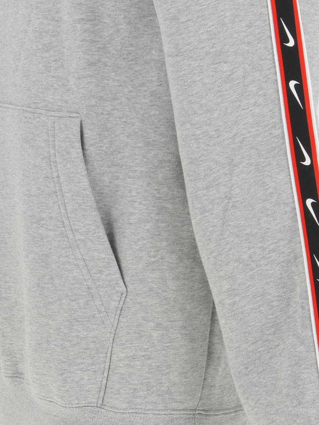 Sweat à capuche sportswear repeat gris chiné homme - Nike