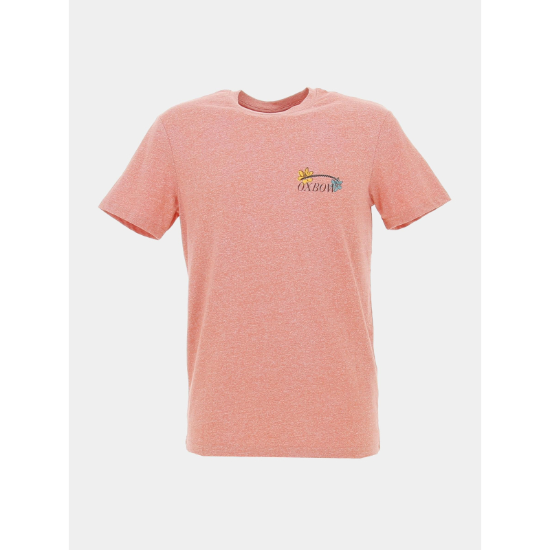 T-shirt graphique dos tezako rouge chiné homme - Oxbow