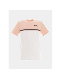 T-shirt bicolore everest rose blanc homme - Comme Des Loups
