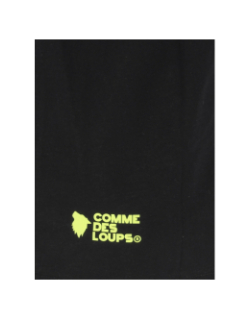 T-shirt uni logo jaune fluo noir homme - Comme Des Loups