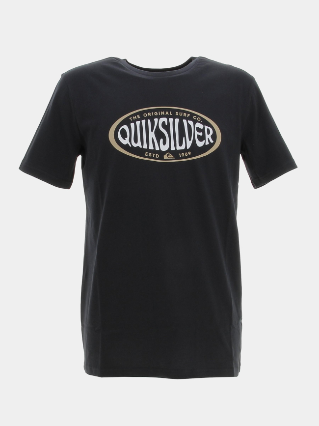 T-shirt logo in circle noir homme - Quiksilver