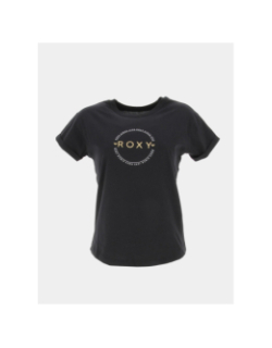 T-shirt logo doré sparkle oceanic noir femme - Roxy