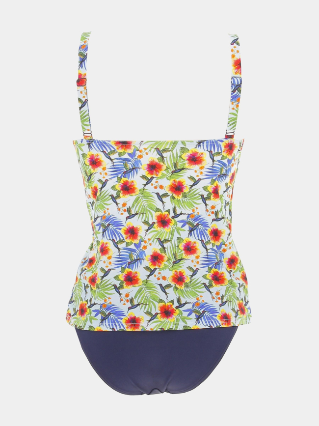 Maillot de bain tankini gigi imprimés bleu femme - Grain De Sable