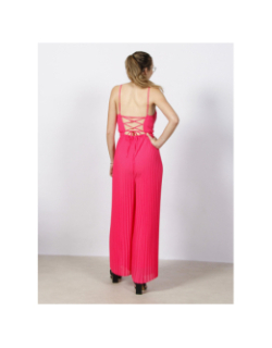 Combinaison pantalon plissée cloé rose fluo femme - Morgan