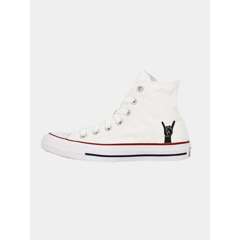 Baskets montantes toile chuck taylor rock&roll blanc - Converse