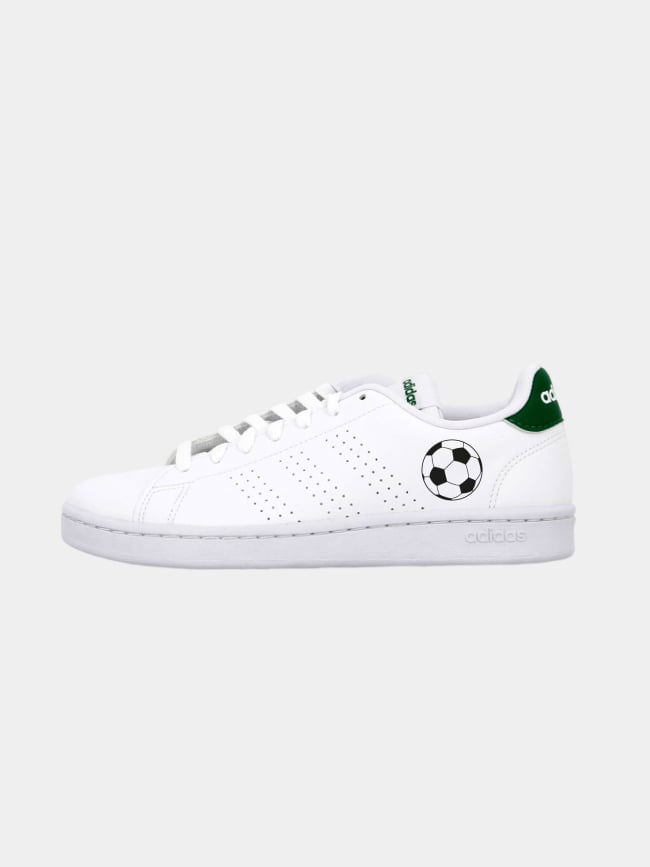 Baskets basses advantage ballon foot blanc vert homme - Adidas