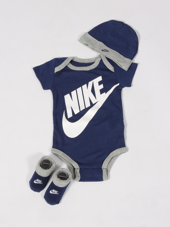 Ensemble 3 pièces futura logo 6-12 mois bleu marine bébé - Nike