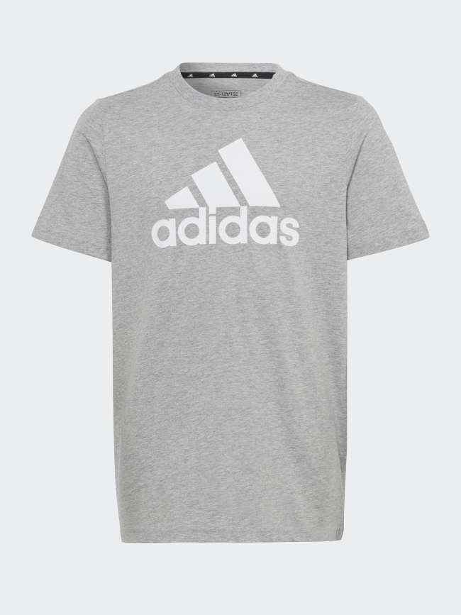 T-shirt big logo gris chiné enfant - Adidas