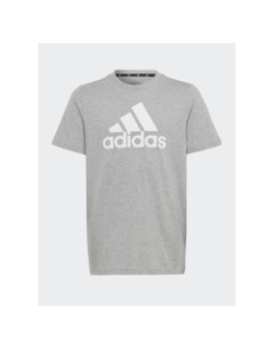 T-shirt big logo gris chiné enfant - Adidas