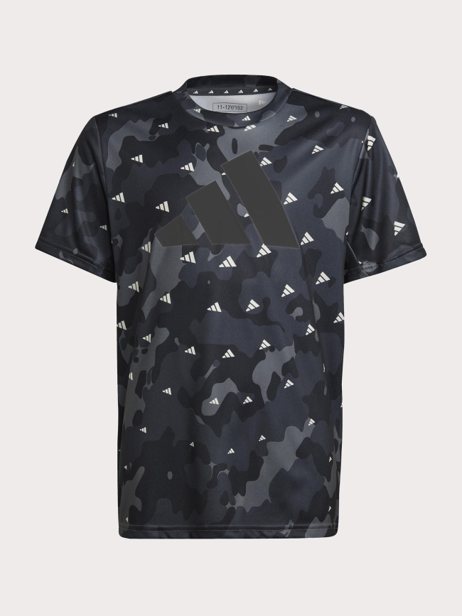 T-shirt training aop logo noir enfant - Adidas