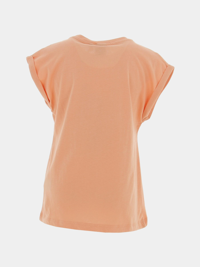 T-shirt logo fleurs fori orange fille - Kaporal
