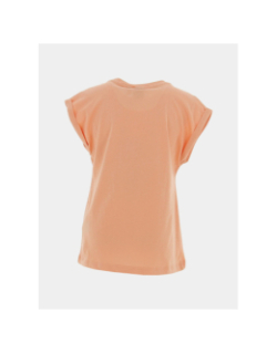 T-shirt logo fleurs fori orange fille - Kaporal
