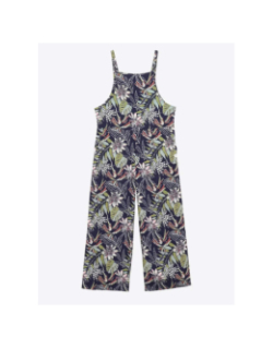 Combinaison pantalon à fleurs fandi bleu marine fille - Kaporal
